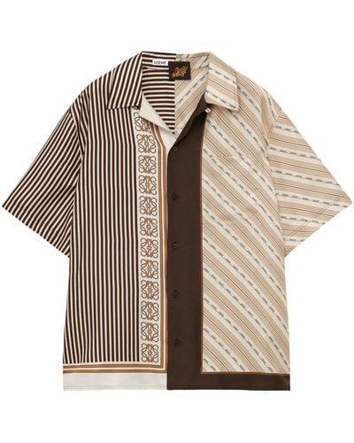 Loewe X Paula's Ibiza Silk Multi-patterned Shirt - Natural