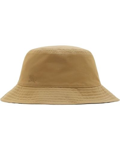 Burberry Reversible Check Bucket Hat - Natural