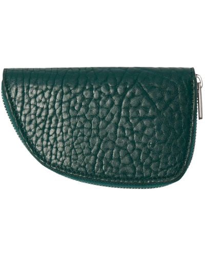 Burberry Small Leather Shield Coin Pouch - Green