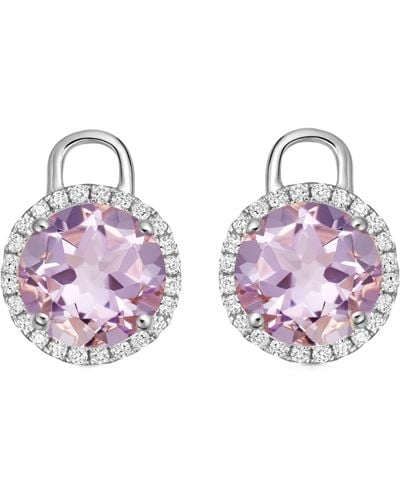 Kiki McDonough White Gold, Diamond And Lavender Amethyst Grace Detachable Drops - Purple
