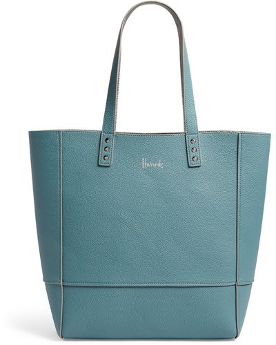 Harrods Fern Tote Bag - Blue