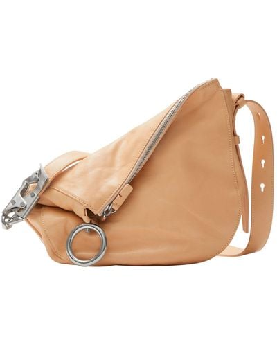 Burberry Small Leather Knight Shoulder Bag - Natural