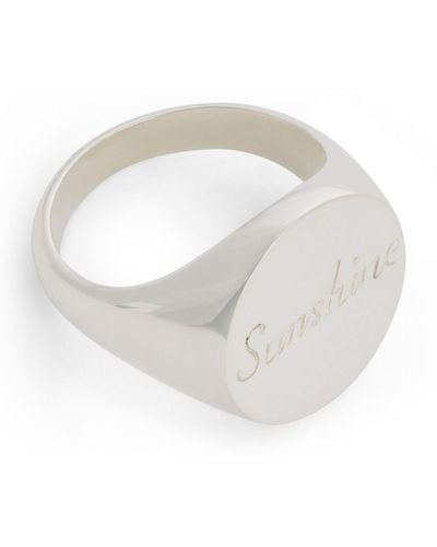 Bleue Burnham Sterling Silver Sunshine Signet Ring - White