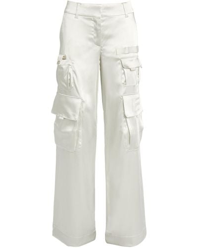 Off-White c/o Virgil Abloh Satin Toybox Cargo Trousers - White