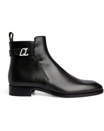 Christian Louboutin Validobi Leather Chelsea Boots - Black