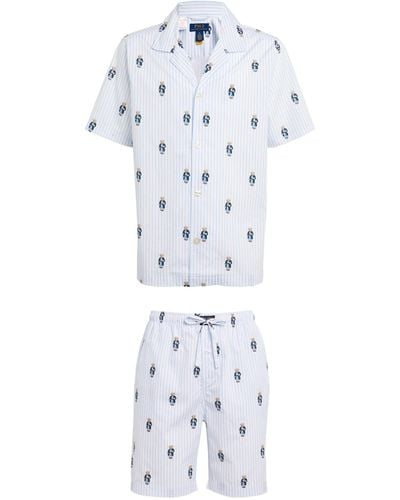 Polo Ralph Lauren Polo Bear Shorts Pajama Set - White