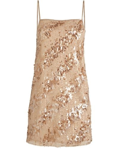 MAX&Co. Sequinned Mini Dress - Natural