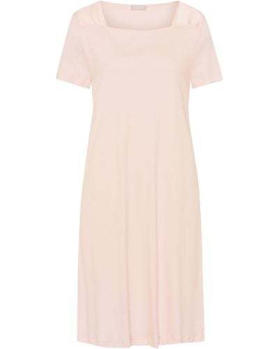 Hanro Cotton Short-sleeve Emma Nightdress - Pink