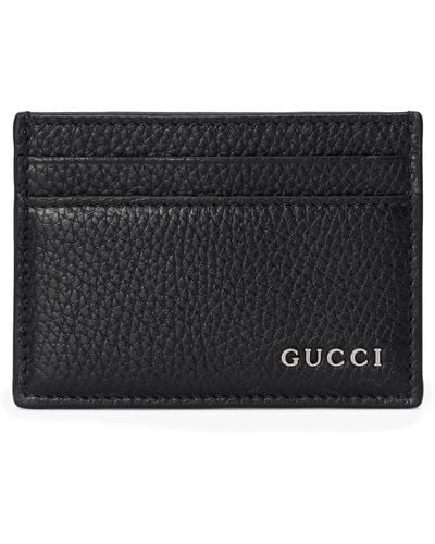 Gucci Leather Logo Card Holder - Black