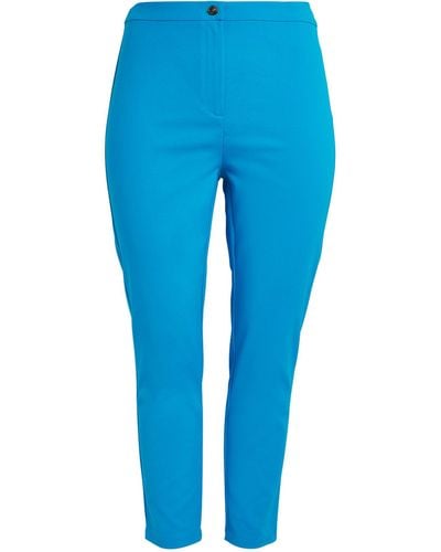 Marina Rinaldi Cropped Tailored Trousers - Blue
