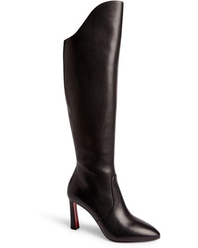 Christian Louboutin Eleonor Calfskin Knee-high Boots 85 - Black