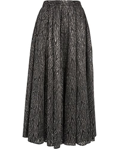 ANOUKI Printed Midi Skirt - Grey