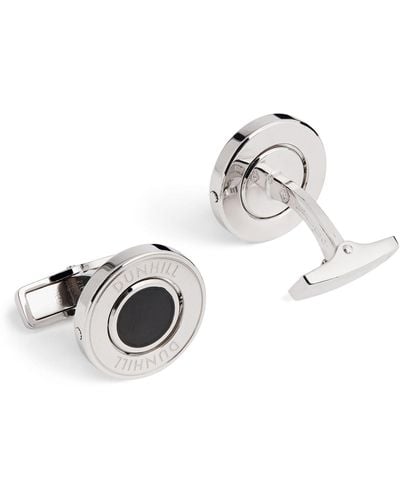 Dunhill Silver And Onyx Cufflinks - White