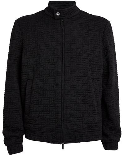 Emporio Armani Quilted Bomber Jacket - Black