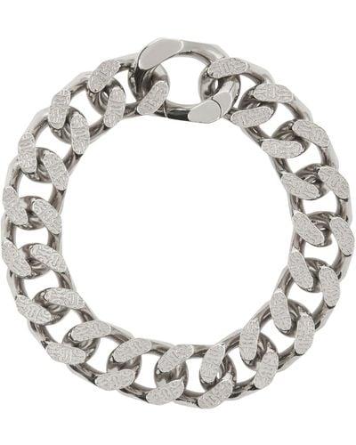 Burberry Palladium-plated Tb Monogram Chain-link Bracelet - Metallic