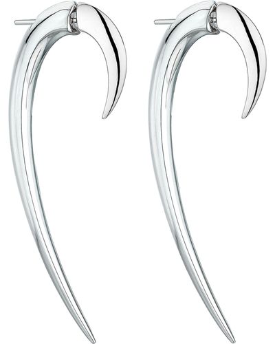 Shaun Leane Sterling Silver Hook Earrings (size 2) - White
