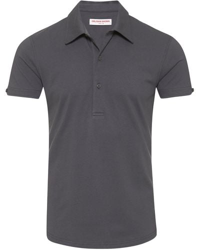 Orlebar Brown Cotton-silk Sebastian Polo Shirt - Gray