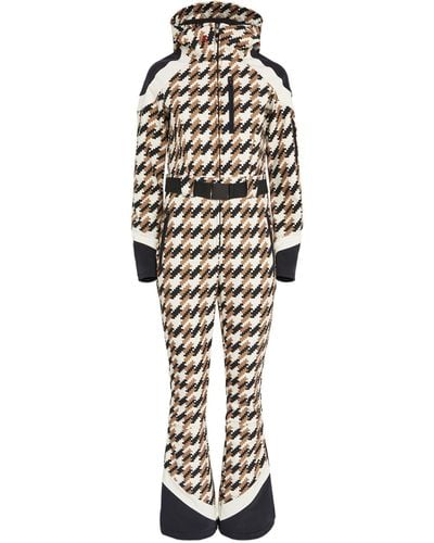 Perfect Moment Houndstooth Allos Ski Suit - White