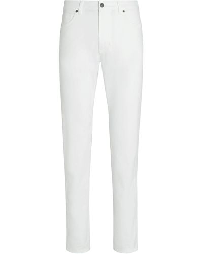 ZEGNA Stretch-cotton Roccia Straight Jeans - White