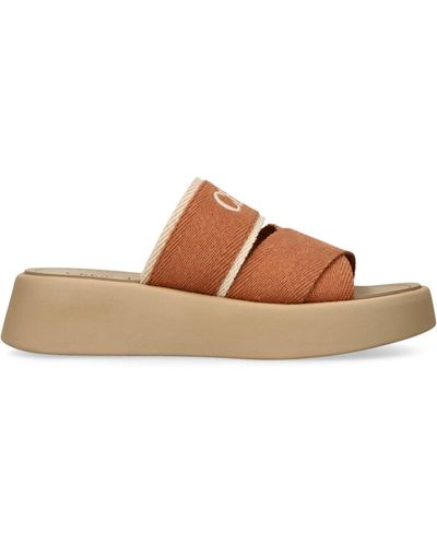 Chloé Mila Flatform Sandals 40 - Brown
