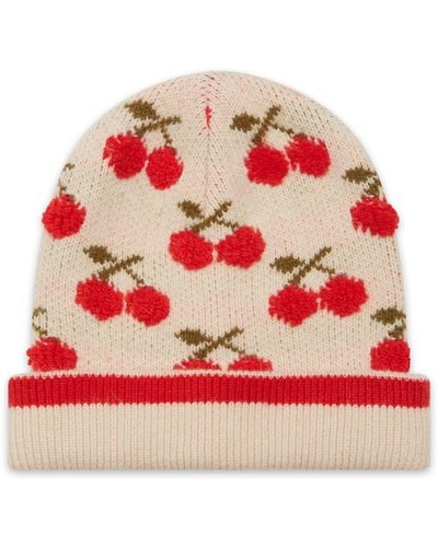La DoubleJ Cherry Knit Beanie - Red