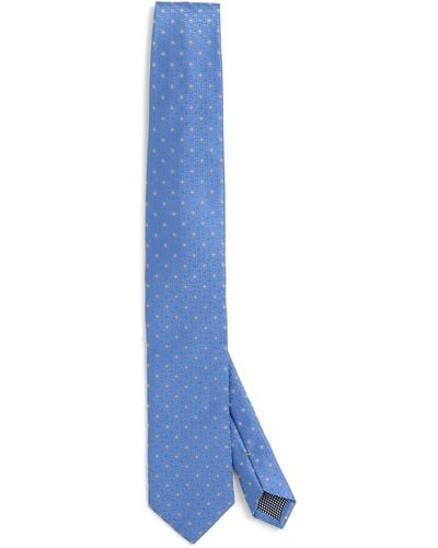 Eton Silk Jacquard Tie - Blue
