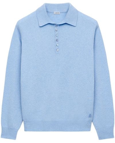 Loewe Cashmere Polo Sweater - Blue