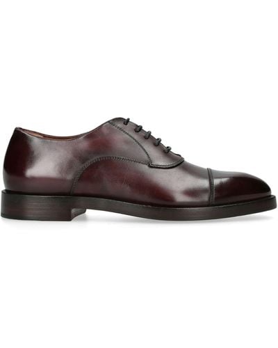 Zegna Leather Torino Oxford Shoes - Brown