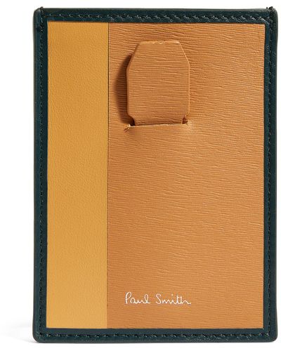 Paul Smith Leather Colour-block Card Holder - Blue