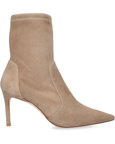 Stuart Weitzman Suede Ankle Boots 85 - Brown