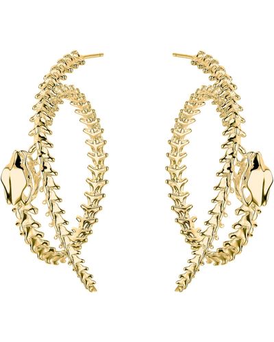 Shaun Leane Yellow Gold Vermeil Serpent's Trace Hoop Earrings - Metallic