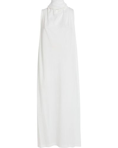 Issey Miyake Cotton Knot Midi Dress - White
