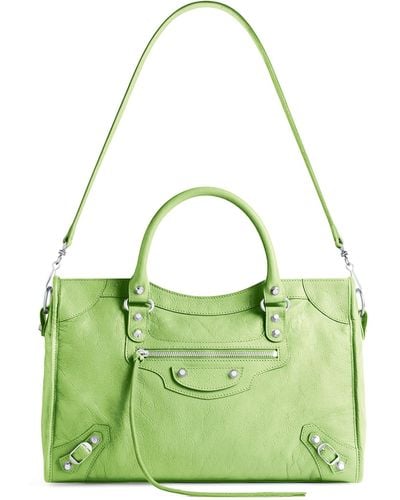 Balenciaga Medium Leather Le City Top-handle Bag - Green