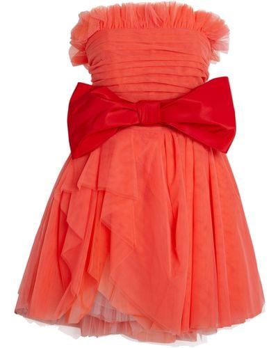 Carolina Herrera Strapless Mini Dress - Orange
