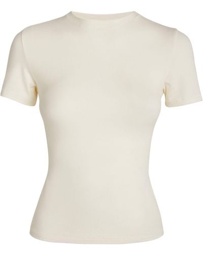 Skims Cotton-blend T-shirt - White