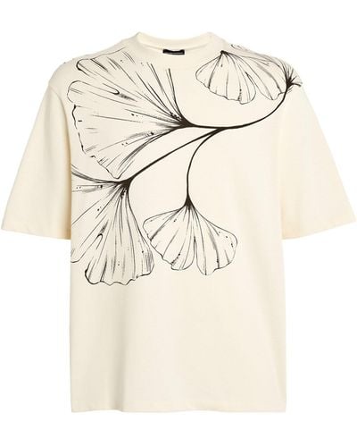 Emporio Armani Cotton Printed T-shirt - Natural