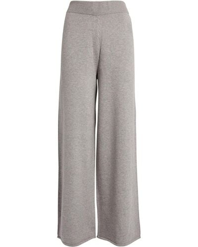 Harrods Cashmere Wide-leg Sweatpants - Gray