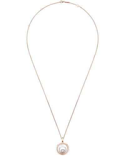 Chopard Rose Gold And Diamond Happy Spirit Necklace - Metallic