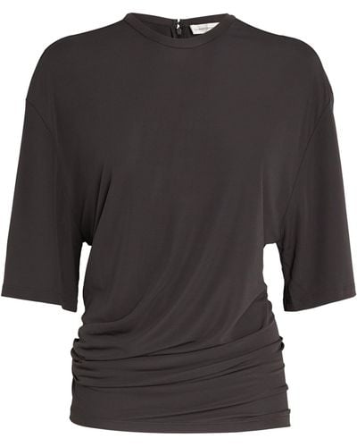 Christopher Esber Side Cowl T-shirt - Black