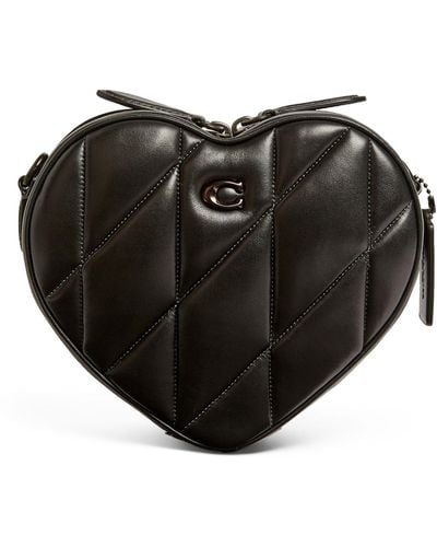 COACH Leather Heart Cross-body Bag - Black