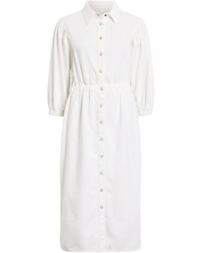 AllSaints Denim Osa Midi Dress - White
