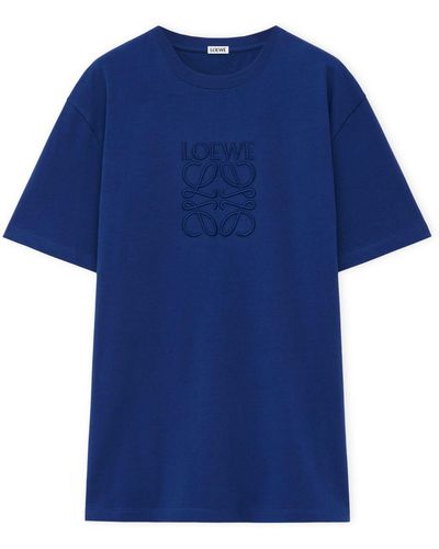Loewe Embroidered Logo T-shirt - Blue