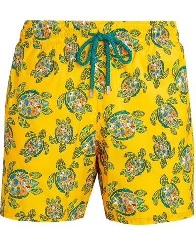 Vilebrequin Turtle Print Mahina Swim Shorts - Yellow