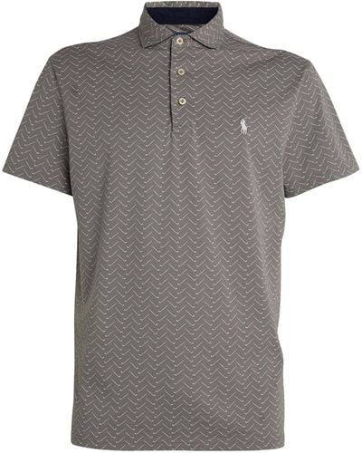 RLX Ralph Lauren Cotton Patterned Polo Shirt - Gray