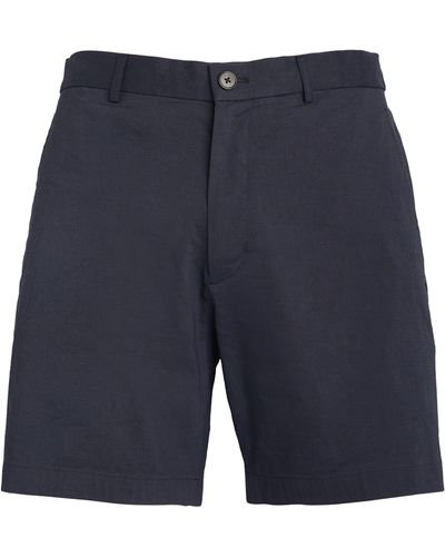 Theory Linen-blend Shorts - Blue