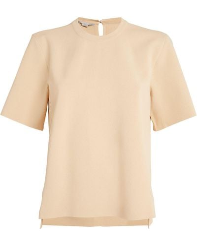Stella McCartney Knitted Short-sleeve Top - Natural