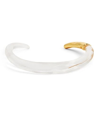 Alexis Clear Lucite Hinge Collar - Natural
