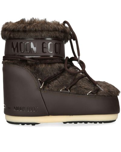 Moon Boot Faux Fur Icon Low Boots - Black