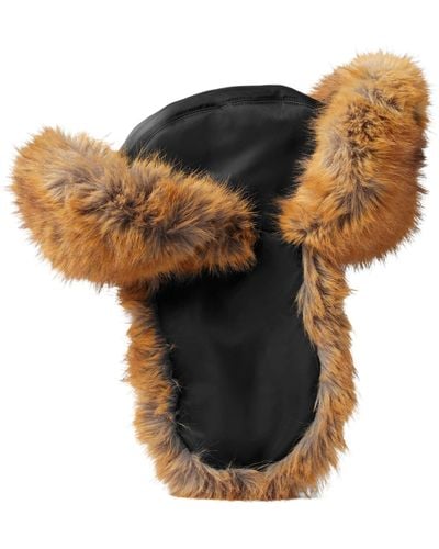 Burberry Faux Fur Trapper Hat - Black