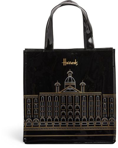 Harrods Small Outline Shopper Bag - Black